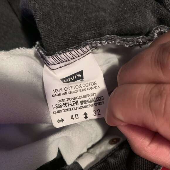 Levi's Orange Tab Distressed Faded Black Grey Jeans Pants - Picture 4 of 6